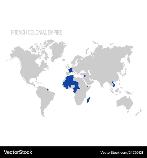 Map of the french colonial empire Royalty Free Vector Image