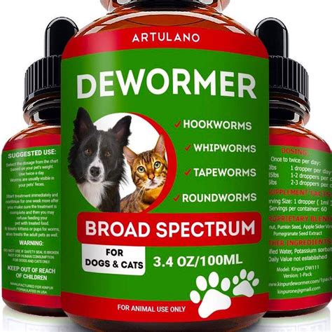 Dewormer for Cats and Dogs - Kills and Prevent Tapeworms - Roundworms ...