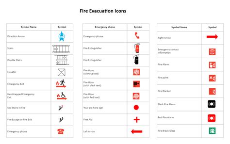 Fire Evacuation Icons | EdrawMax Template