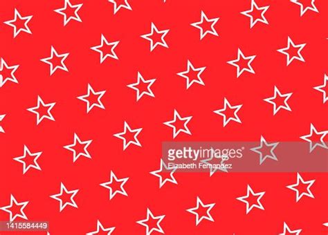 Seamless Pattern Of White Stars On A Red Background High-Res Stock ...