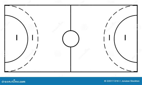 Diagram Of Handball Court Vector Illustration Isolated On White ...