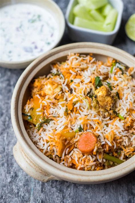 Hyderabadi Vegetable Dum Biryani - Healthy Biryani Fat Rainbow