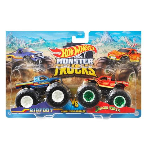 Hot Wheels Bigfoot vs Snake Bite Monster Trucks — Adventure Hobbies & Toys