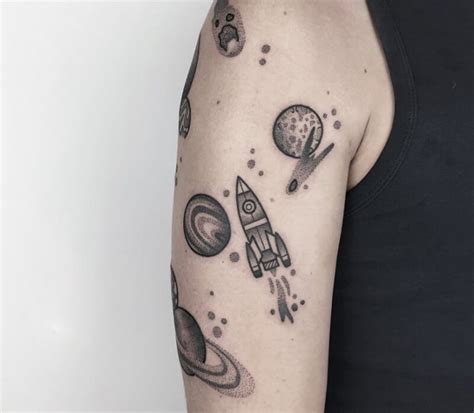 Space Inspired Tattoos - Planet Tattoo Ideas for Men and Women