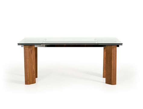 Extendable Large Glass Top Dining table VG 048 | Modern Dining