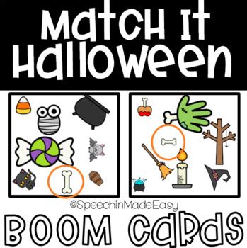 Boom Cards: Match It Halloween by Speechin Made Easy | TpT