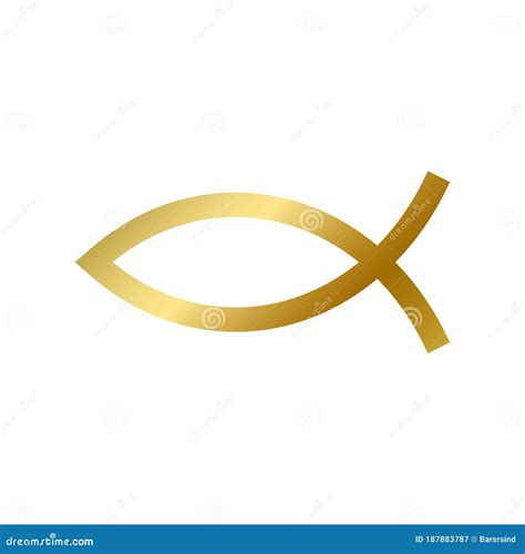 Ichthys Fish Sign Isolated Christian God Religion Vector Illustration ...