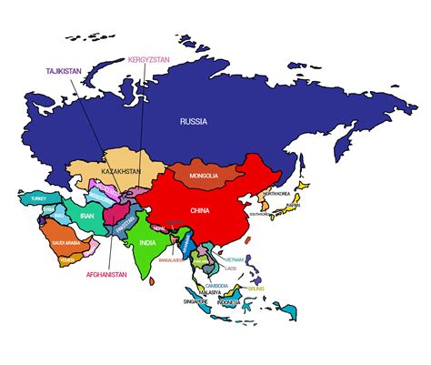 Asia Continent Facts - 7 Continents For Kids | Rabbitsabc