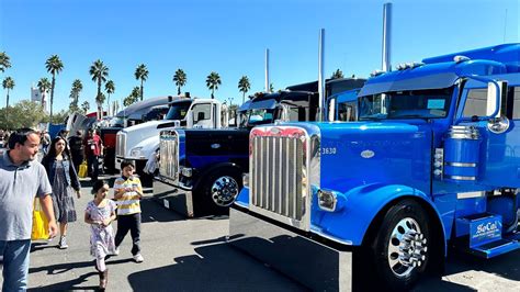 CALIFORNIA TRUCK SHOW 2023 || TRUCKING BIG RIGS PETERBILTS || ONTARIO ...