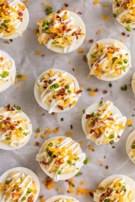 Loaded Deviled Eggs with Bacon Recipe - The Cookie Rookie®