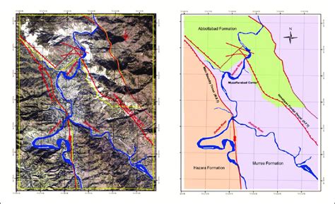 Satellite and Geological Map of Muzaffarabad city compiled by M. H ...