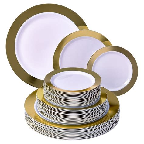 PARTY DISPOSABLE 60 PC DINNERWARE SET | 20 Dinner Plates | 20 Salad ...