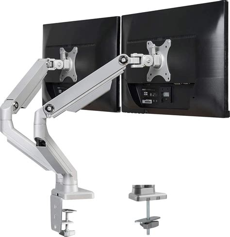 PC Dual Monitor Arm Stand Desk Mount Bracket(Mechanical Powered) with ...