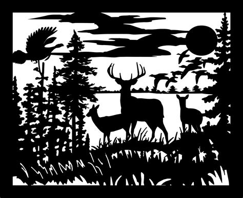 Free Deer In Woods Silhouette, Download Free Deer In Woods Silhouette ...