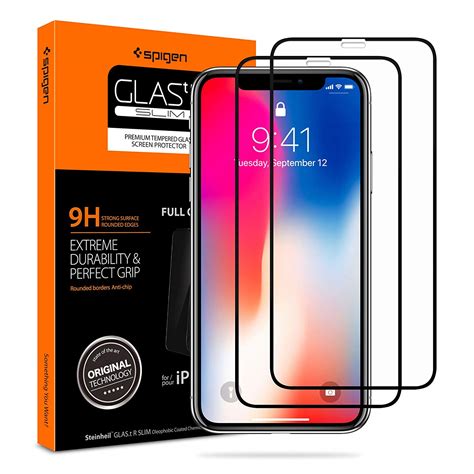 Spigen Tempered Glass Screen Protector Designed for Apple iPhone Xs ...