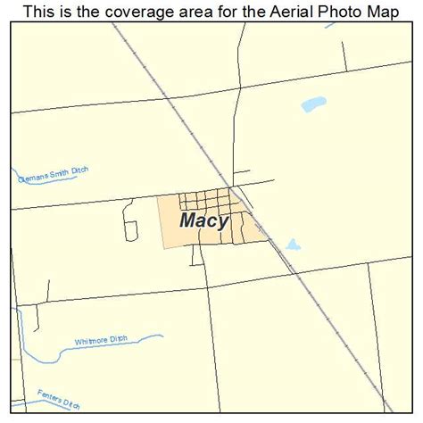 Aerial Photography Map of Macy, IN Indiana