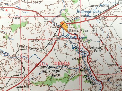 Antique Fort Sumner, New Mexico 1963 US Geological Survey Topographic ...