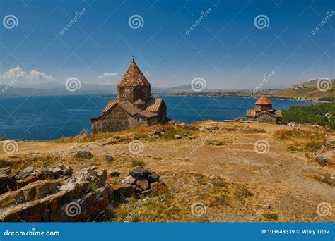 Sevanavank Monastery on Sevan Lake in Armenia Stock Image - Image of ...