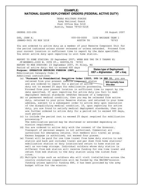 Military Deployment Orders Pdf - Fill Online, Printable, Fillable ...