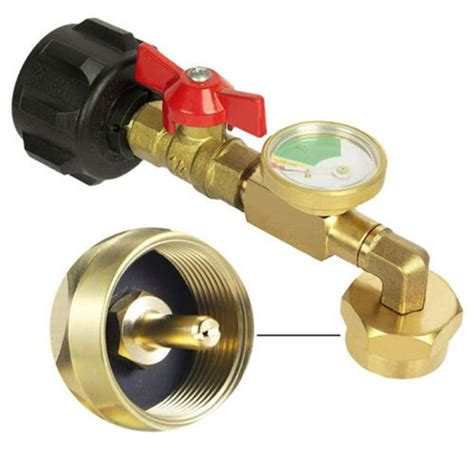 Propane Refill Adapter W/Gauge & Control Valve Fill 1 Lb Bottles From ...