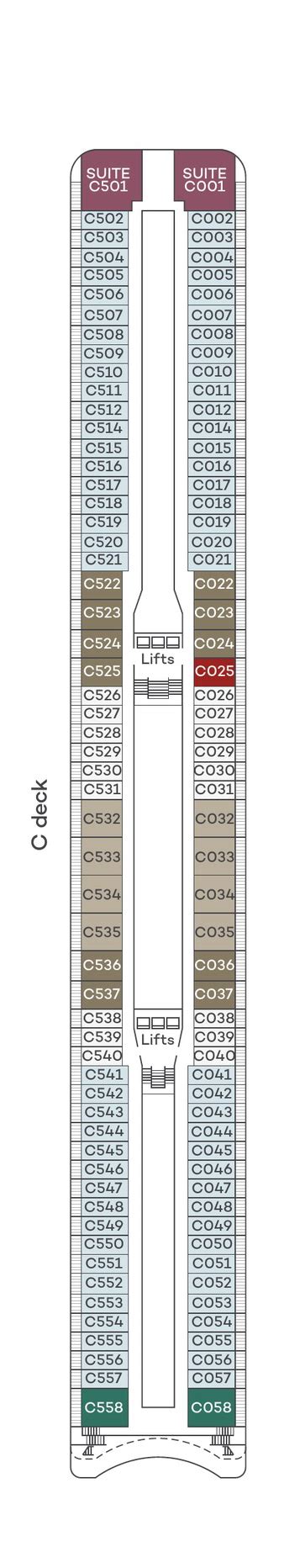 Spirit of Adventure Deck Plans | CruiseInd