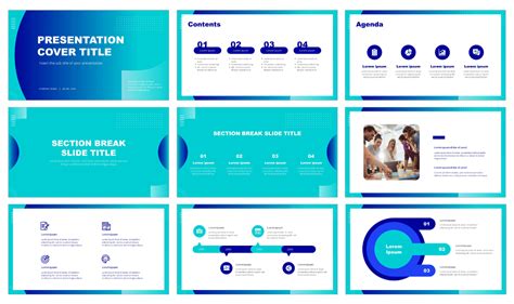 Blue-Green Multi-purpose Free PowerPoint template Google Slides theme