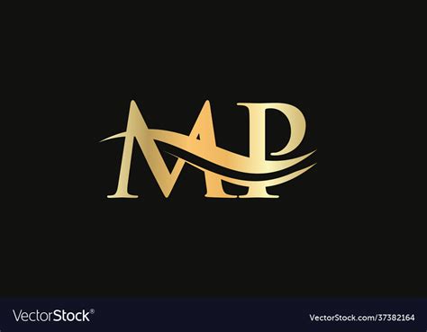 Elegant and stylish mp logo design mp logo Vector Image