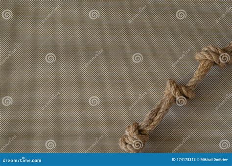 Hemp rope with three knots stock image. Image of rough - 174178313