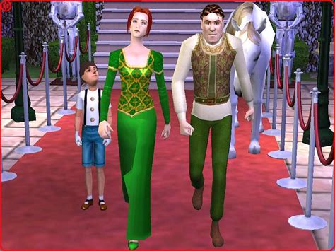 Mod The Sims - Shrek and Fiona, human form, from movie Shrek2.