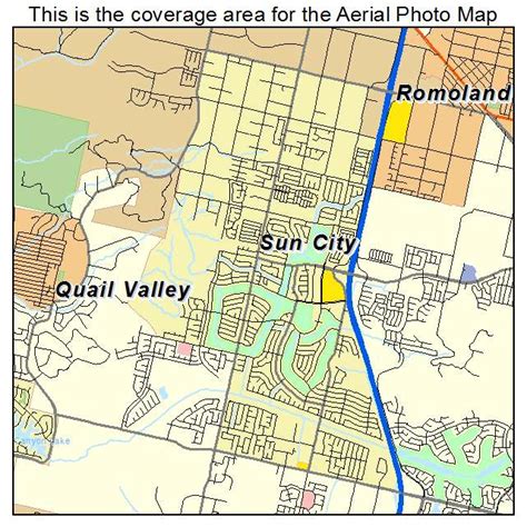 Aerial Photography Map of Sun City, CA California