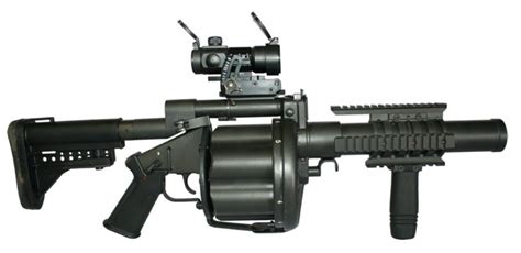 Milkor MGL revolver type grenade launcher (South Africa)