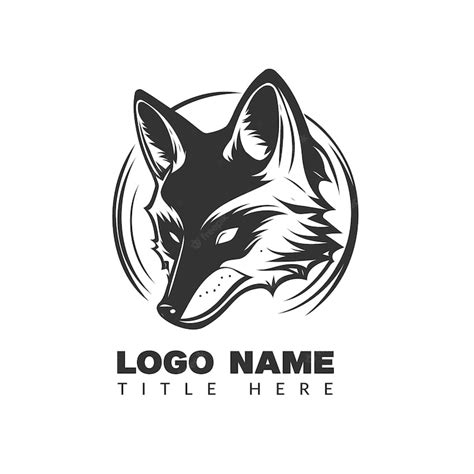 Premium Vector | Black and white fox mascot logo vector illustration.