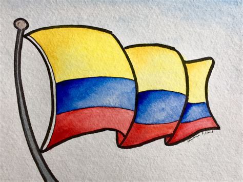 Colombian Flag drawing - Decernis