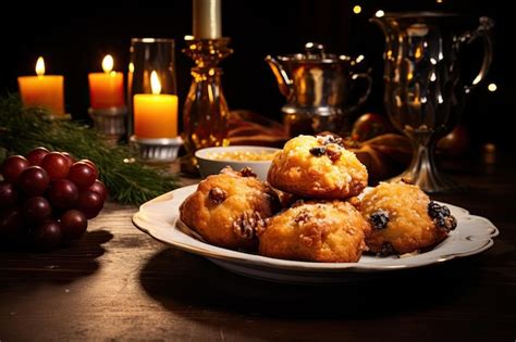 Dutch oliebollen with raisins | Premium AI-generated image