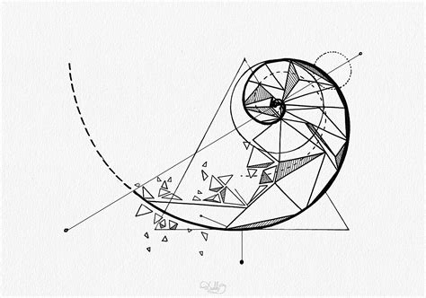 fibonacci spiral - tattoo design