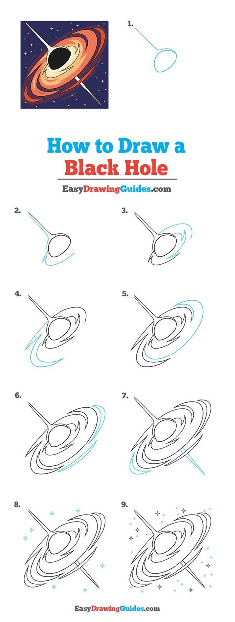 How to Draw a Black Hole - Really Easy Drawing Tutorial | Space ...