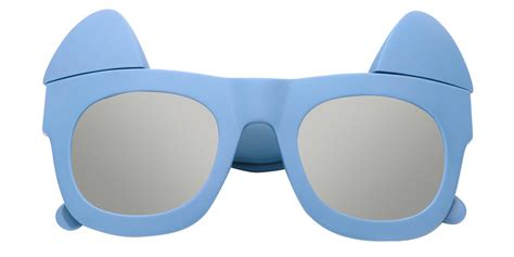 Mertie Round Light/Blue Sunglasses | Vooglam