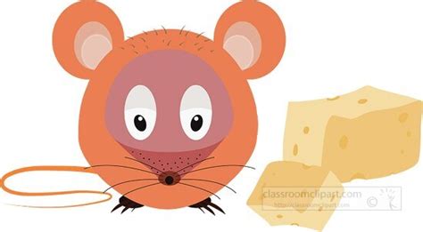 Mouse Clipart-large cartoon style pink mouse with large ears clip art