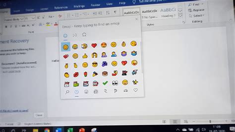 Emojis On Microsoft Word