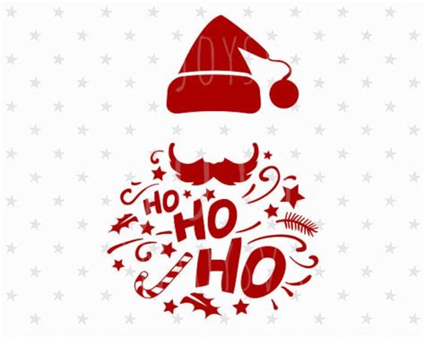 Santa Svg Santa Ho Ho Ho Svg Santa Svg File Santa's Beard - Etsy