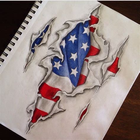 33+ Ripped Skin American Flag Tattoo - HatemJaimie