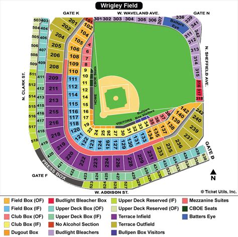 wrigley field seating chart