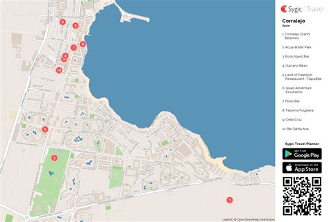 Corralejo Printable Tourist Map | Tripomatic