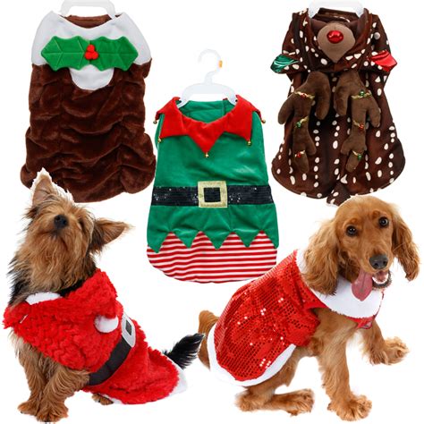 Christmas Novelty Pet Dog Costumes Xmas Festive Fancy Dress Outfits | eBay