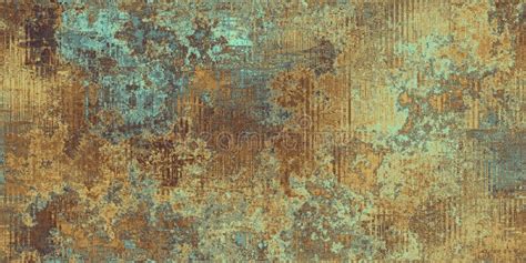 Seamless Oxidized Copper Patina Corrugated Sheet Metal Grunge ...