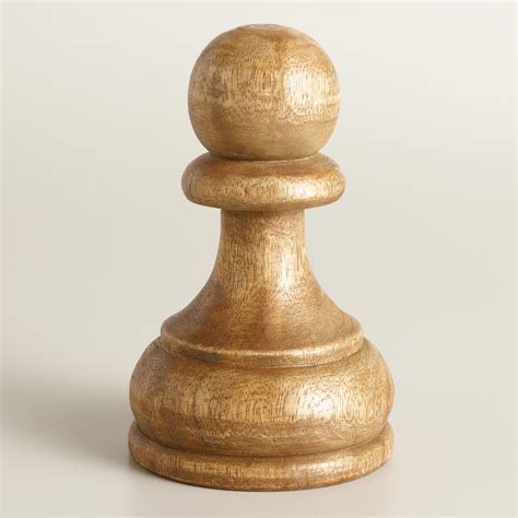 Carved Wood Pawn Chess Piece Decor | World Market