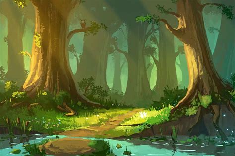 Forest | Fantasy art landscapes, Forest drawing, Landscape art