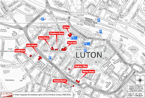 Map Uk Luton - Direct Map