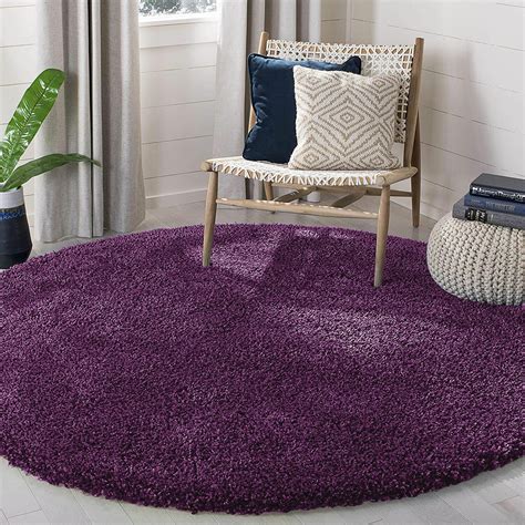 Circle Round Shaggy Rugs Large Living Room Bedroom Carpet 5cm Thick ...