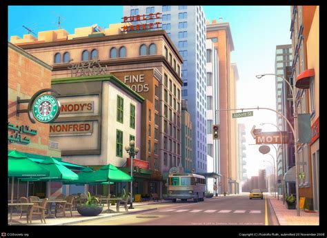 New York City Street Cartoon Background, Animation Background ...